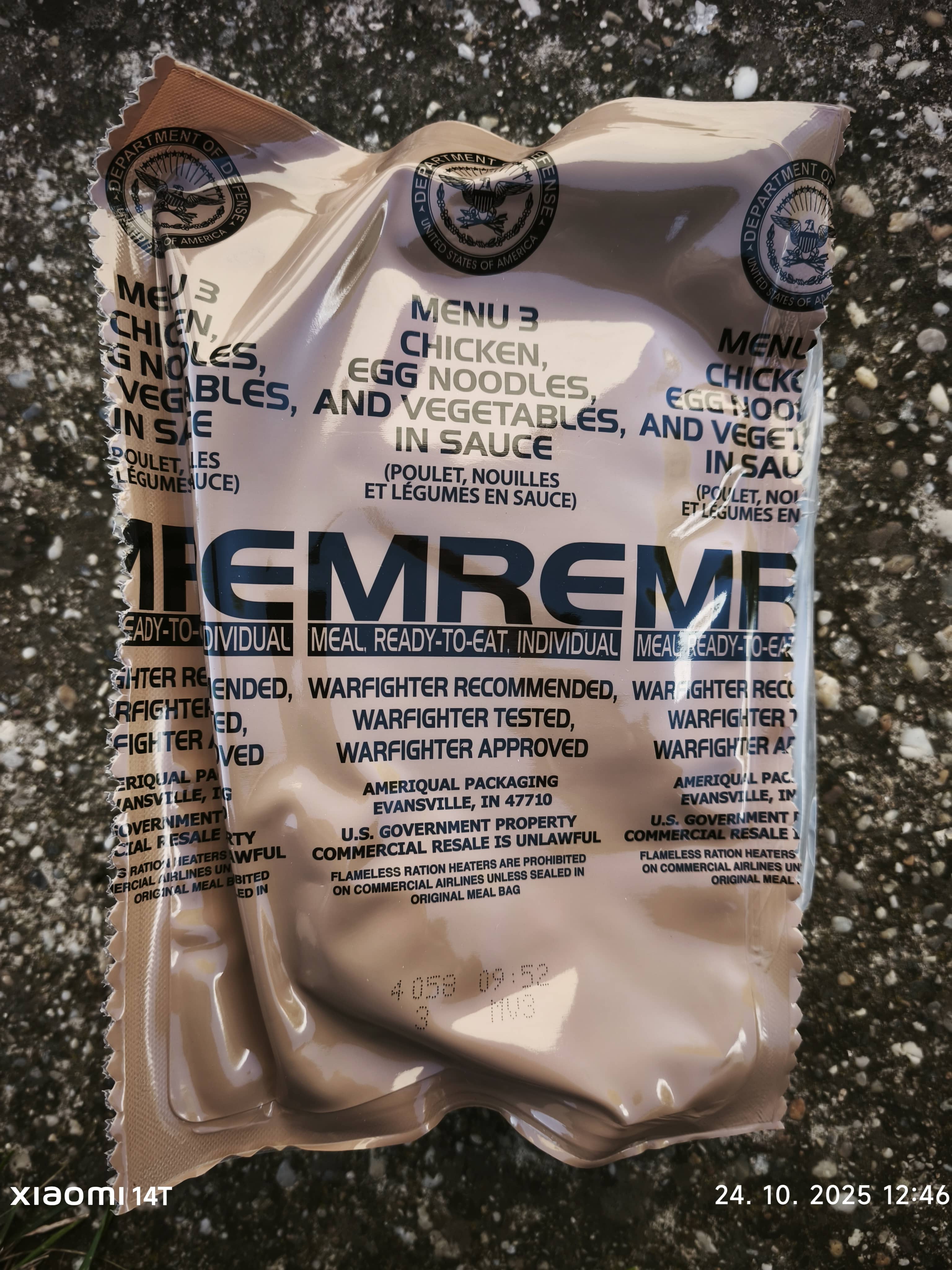 Amerikai MRE Csomag